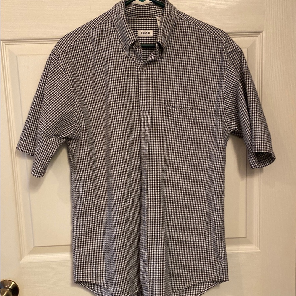 Izod Seersucker Blue Medium